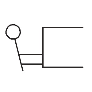 Lever actuator for directional control valve symbol